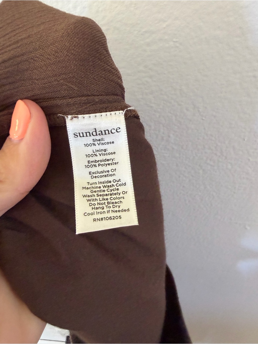 Sundance Brown Embroidered Pull-On Crochet Tassel Cropped Wide Leg Pants Small - Picture 7 of 7